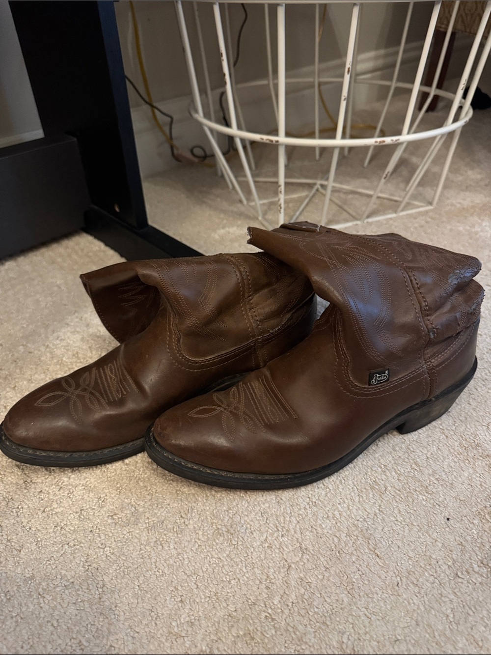 Brown Leather Justin Boots